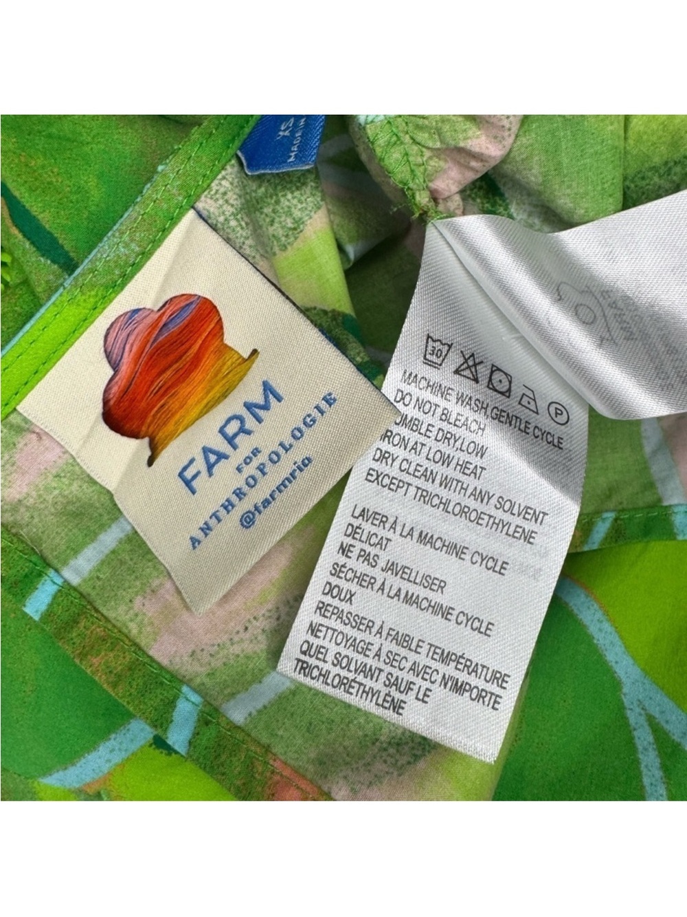 Farm Rio Tropical Ruched Mini Dress Small - Picture 9 of 10